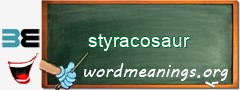 WordMeaning blackboard for styracosaur